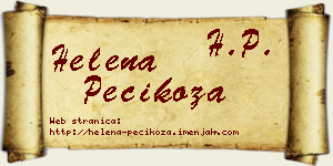 Helena Pecikoza vizit kartica